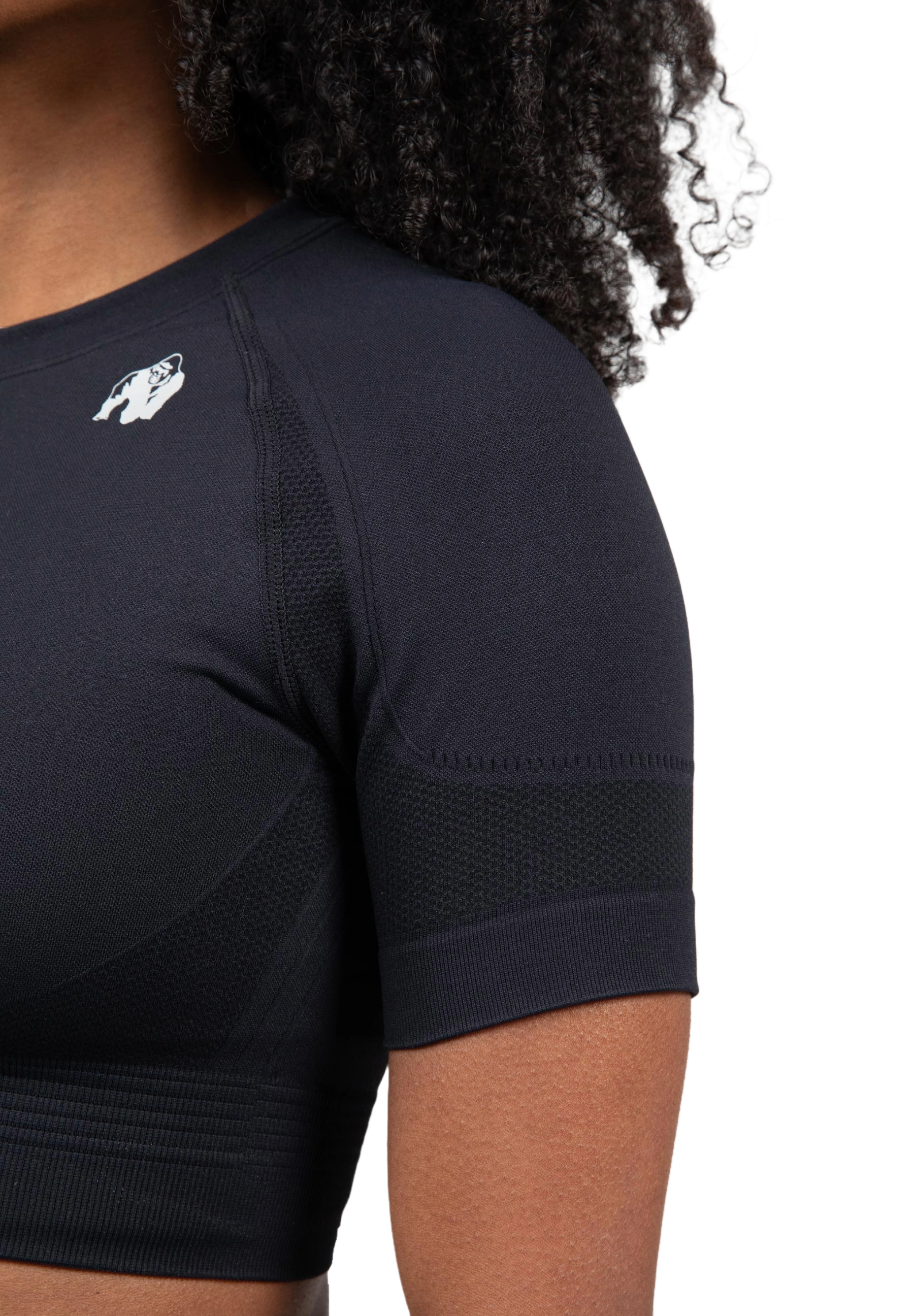 Whitney Seamless Crop Top, black - 8