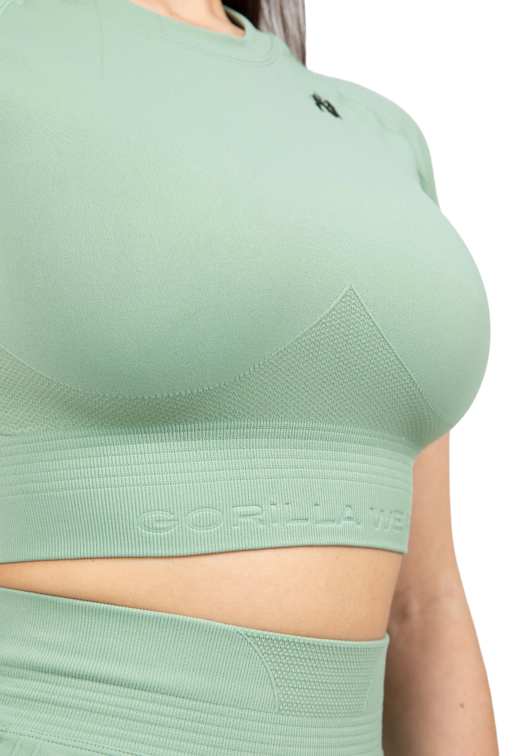 Whitney Seamless Crop Top, green - 7
