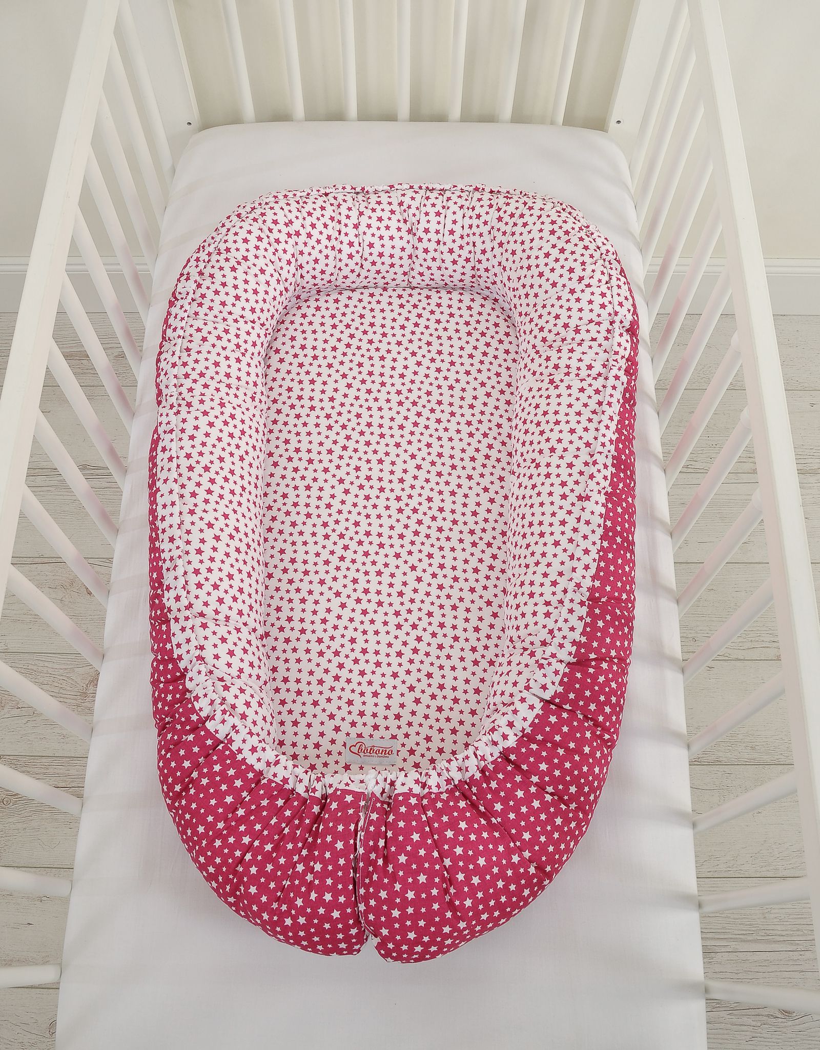 Babynest Bobono Cocoon Premium Wine red stars - 3