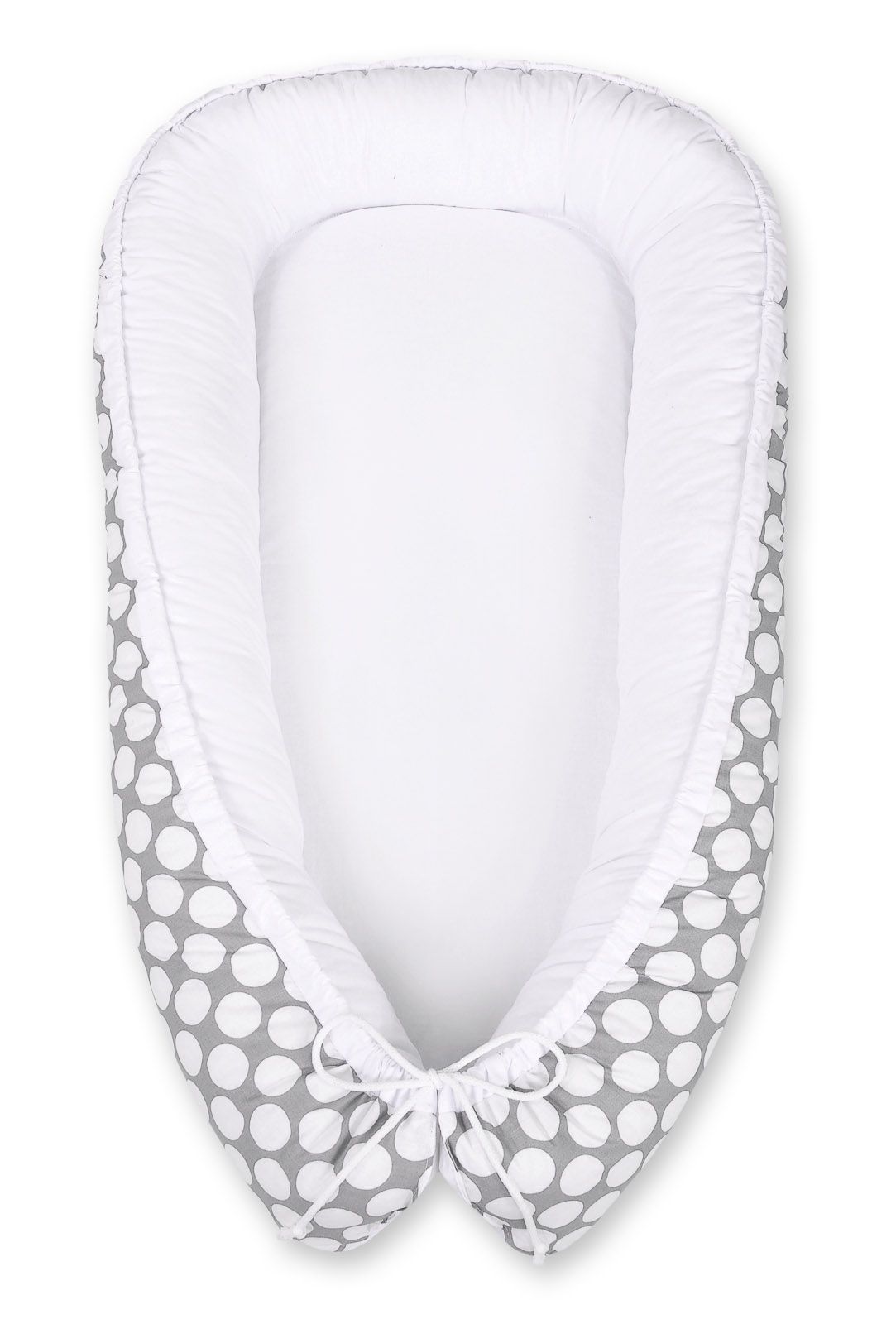 Babynest Bobono Cocoon Premium White dots/white