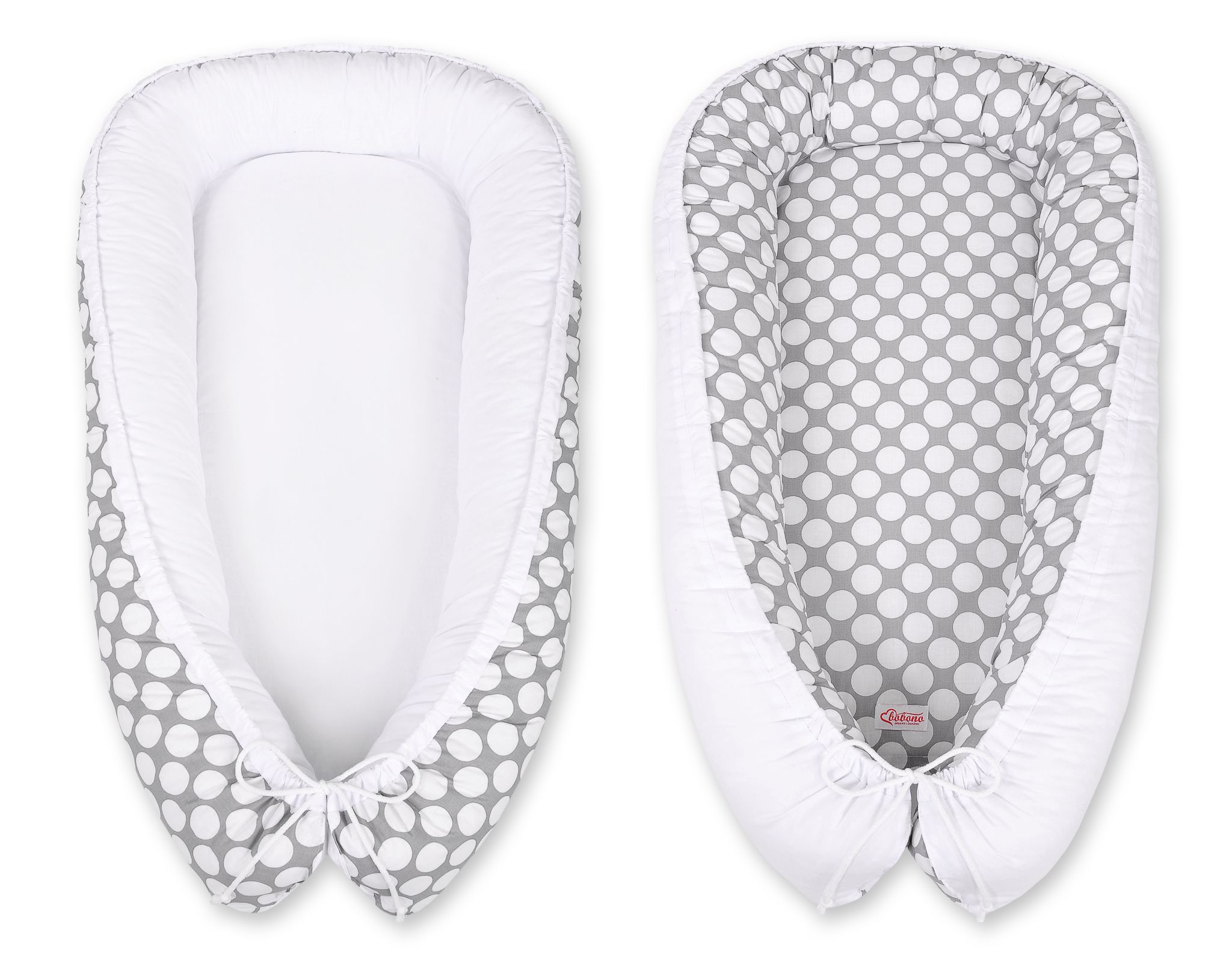 Babynest Bobono Cocoon Premium White dots/white - 4