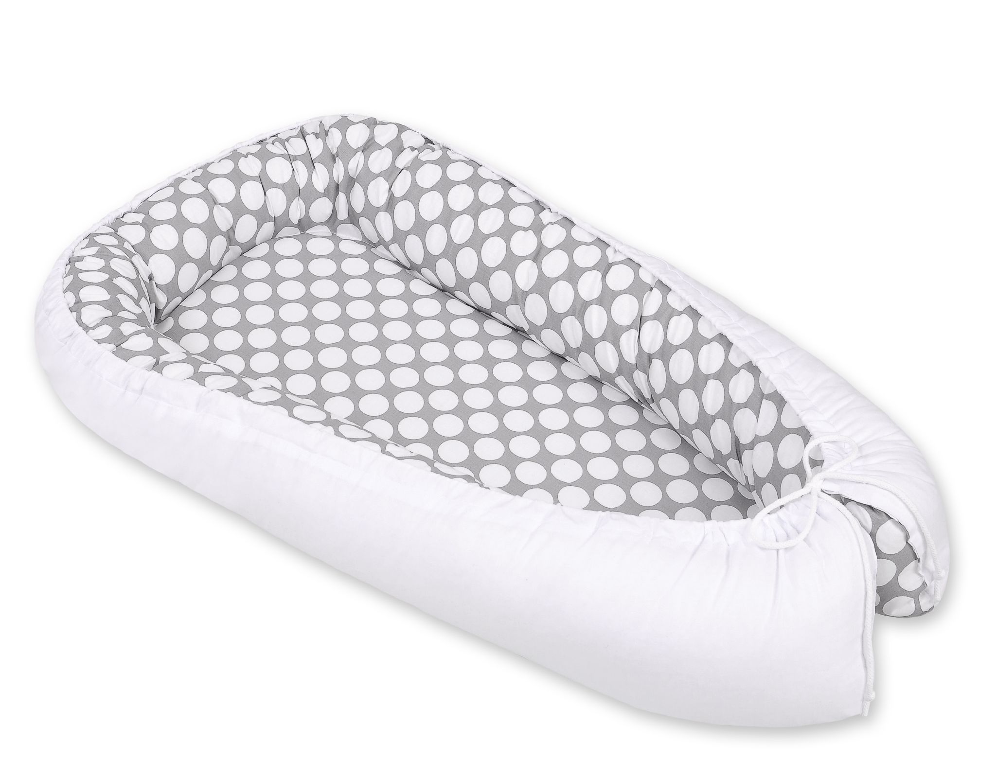 Babynest Bobono Cocoon Premium White dots/white - 2