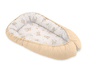 Babynest Bobono Cocoon Premium Rainbow beige teddybears