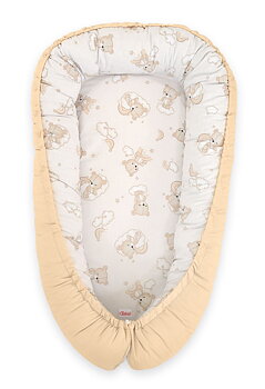 Babynest Bobono Cocoon Premium Rainbow beige teddybears