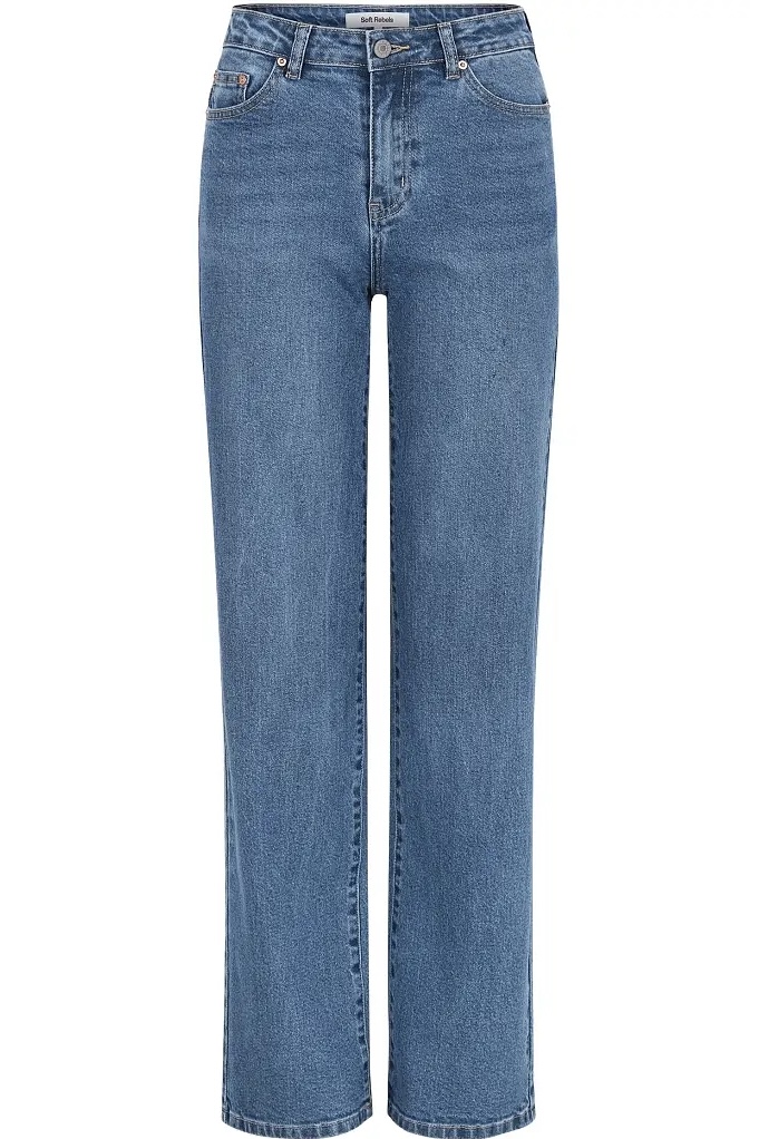 Soft Rebels - Willa Midwaist Wide Jeans True Blue - 4