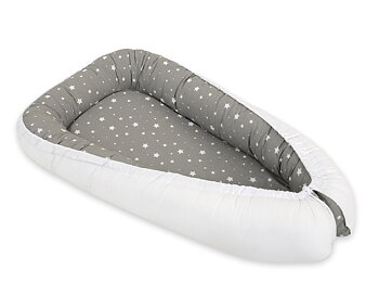 Babynest Bobono Cocoon Premium Anthracite with mini white stars