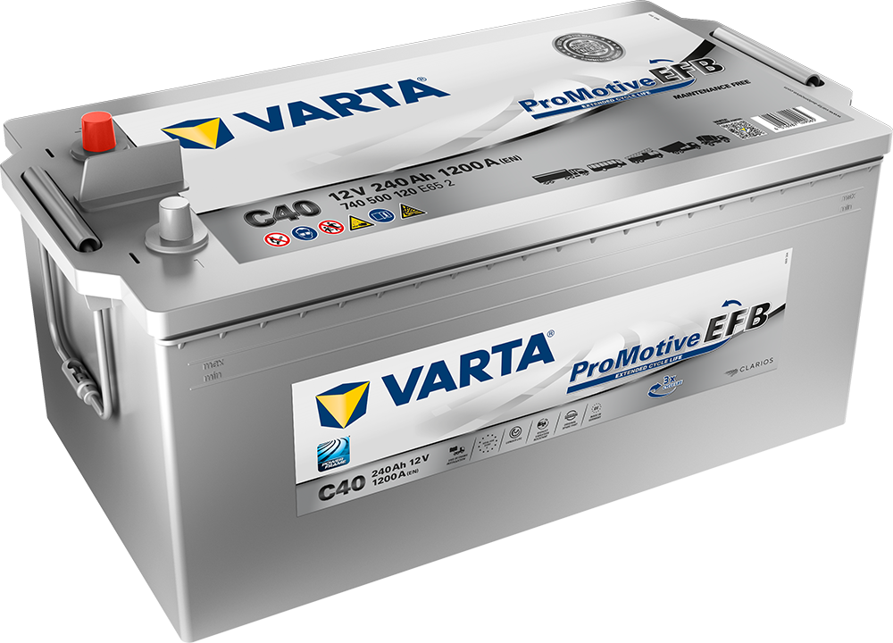 VARTA Promotive EFB Batteri 12V 240AH 1200CCA EN (518x276x242mm) +vänster C40