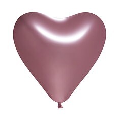 Ilmapallot Mirror Heart Pink 5kpl