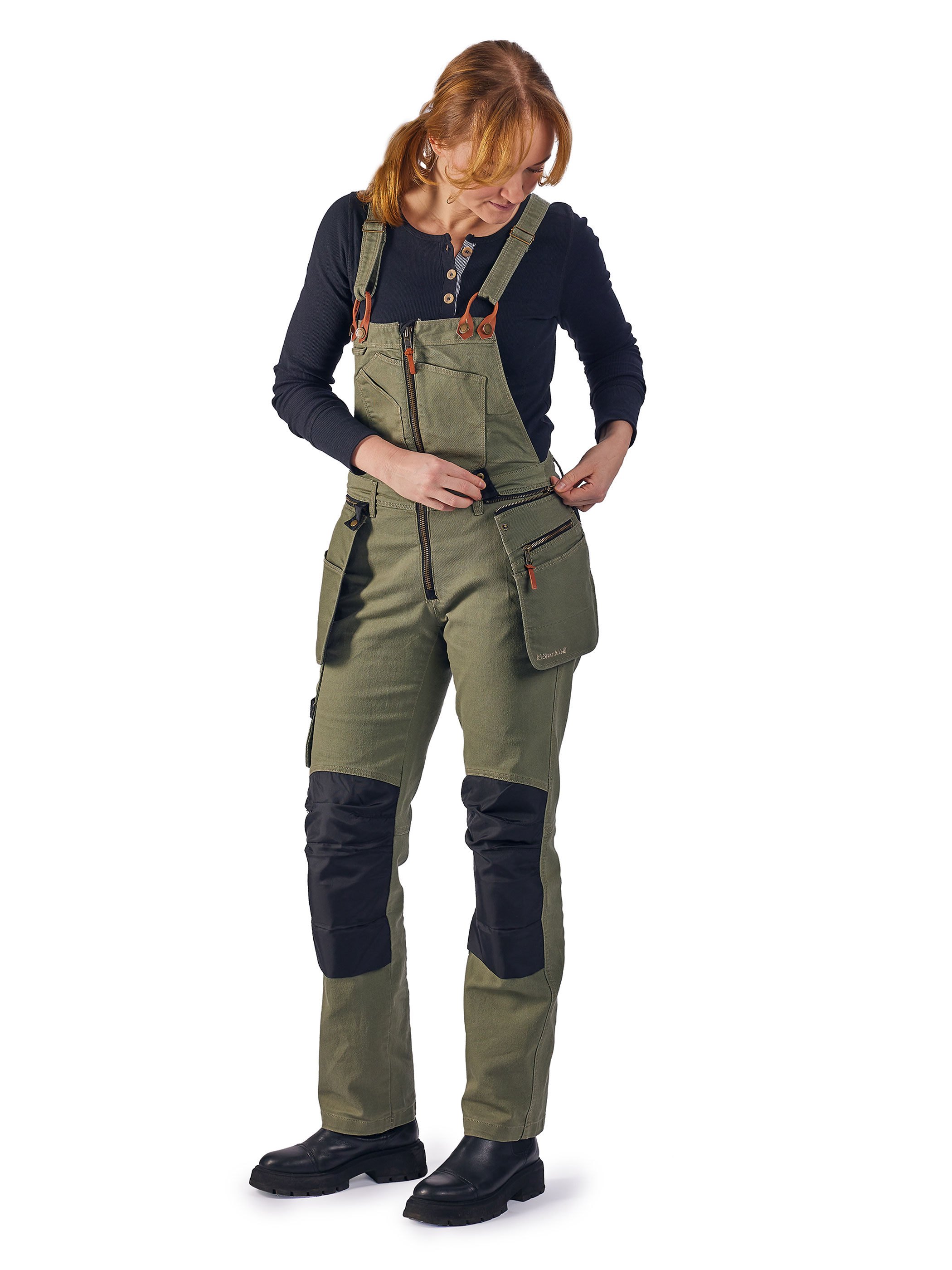 Dee Olive worker bib pants- snickarbyxa dam - 4