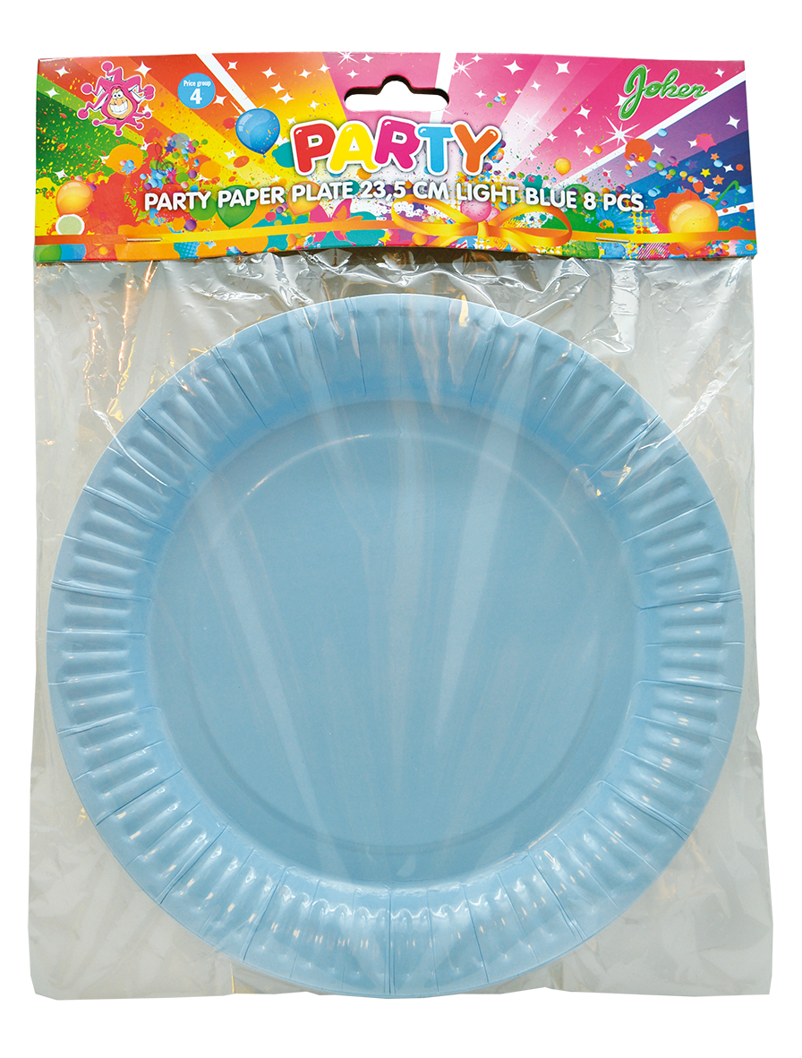 Paperilautaset Vaaleansininen 23,5cm 8kpl - 2