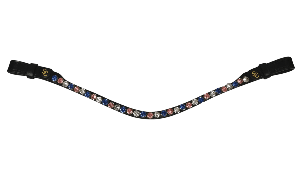 Pannband med  crystals White/Blue/Pink 