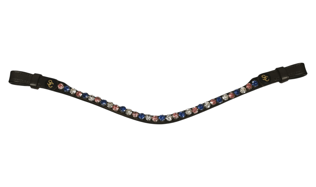 Pannband med  crystals White/Blue/Pink 