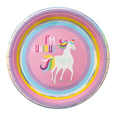 Paper Plates Unicorn 23cm 8pcs