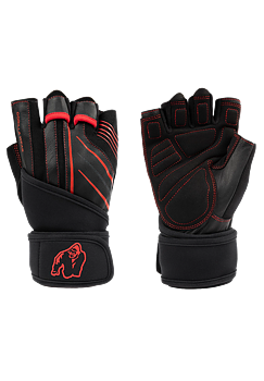Dallas Wrist Wraps Gloves 2.0, black/red