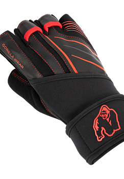 Dallas Wrist Wraps Gloves 2.0, black/red