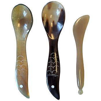 Gua sha-, su jok- och akupressur-verktyg i horn