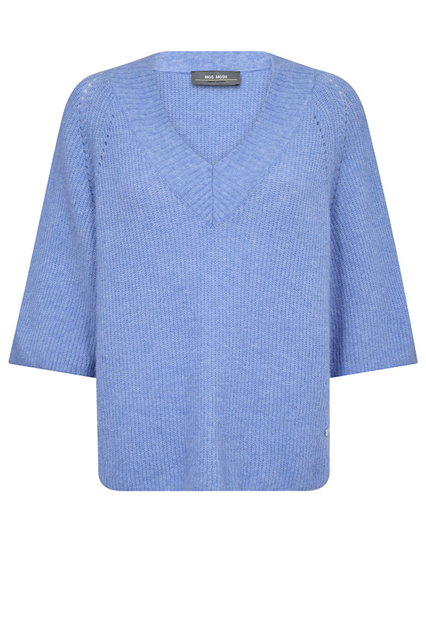MMTaci 3/4 V-neck Knit Hydrangea - 3