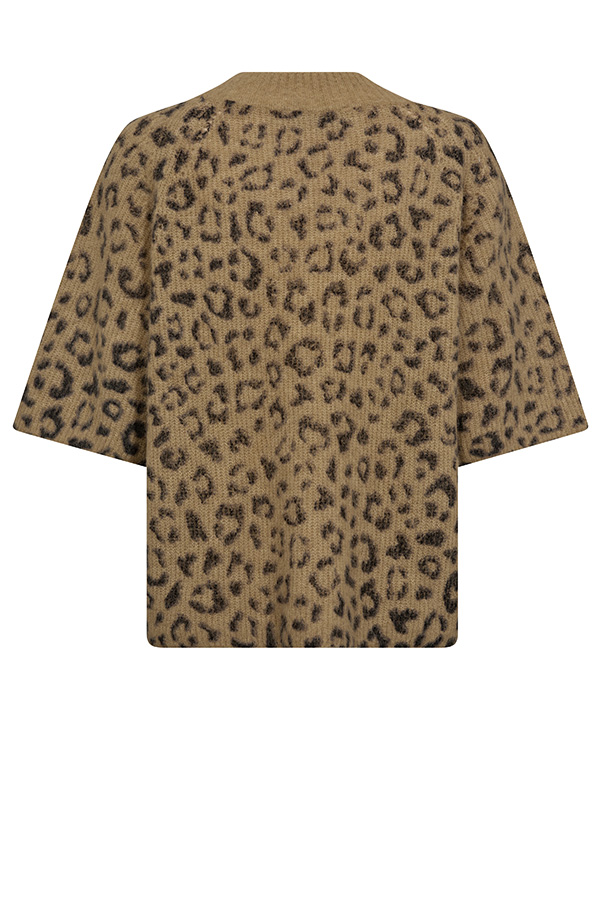 MMTaci V-neck Leo Knit True Camel - 4