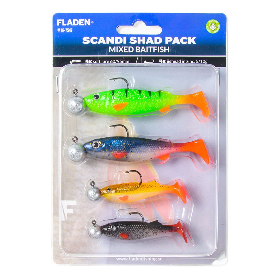 FLADEN Scandi shad pack Mixed 4pcs 58-90mm 5g-10g
