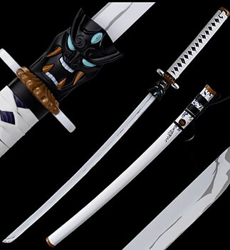 Valorant Kolstål Katana Svärd Green Devil Series - Vit