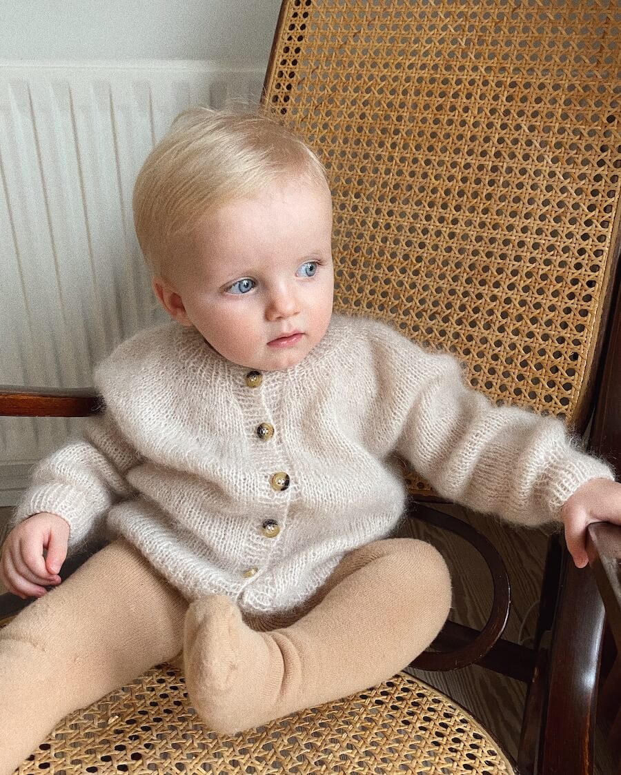 Garn-kit: Novice cardigan mini - Mohair edition  - Garn och PetiteKnit mönster