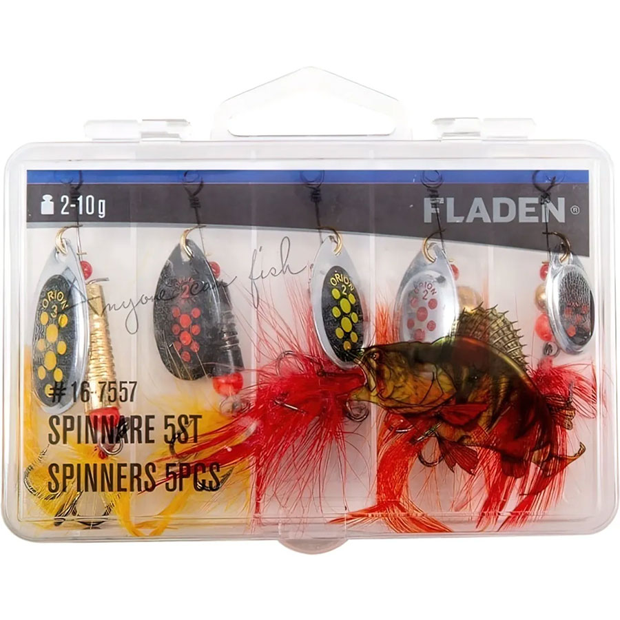 FLADEN Spinners 2-10g 5pcsin plastic box