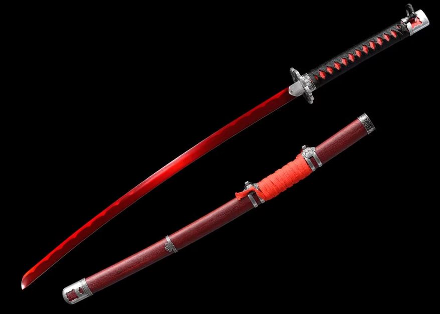Sekiro: Shadows Die Twice Röd Kolstål Katana Svärd