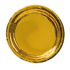 Paper plates Gold 23cm 8pcs