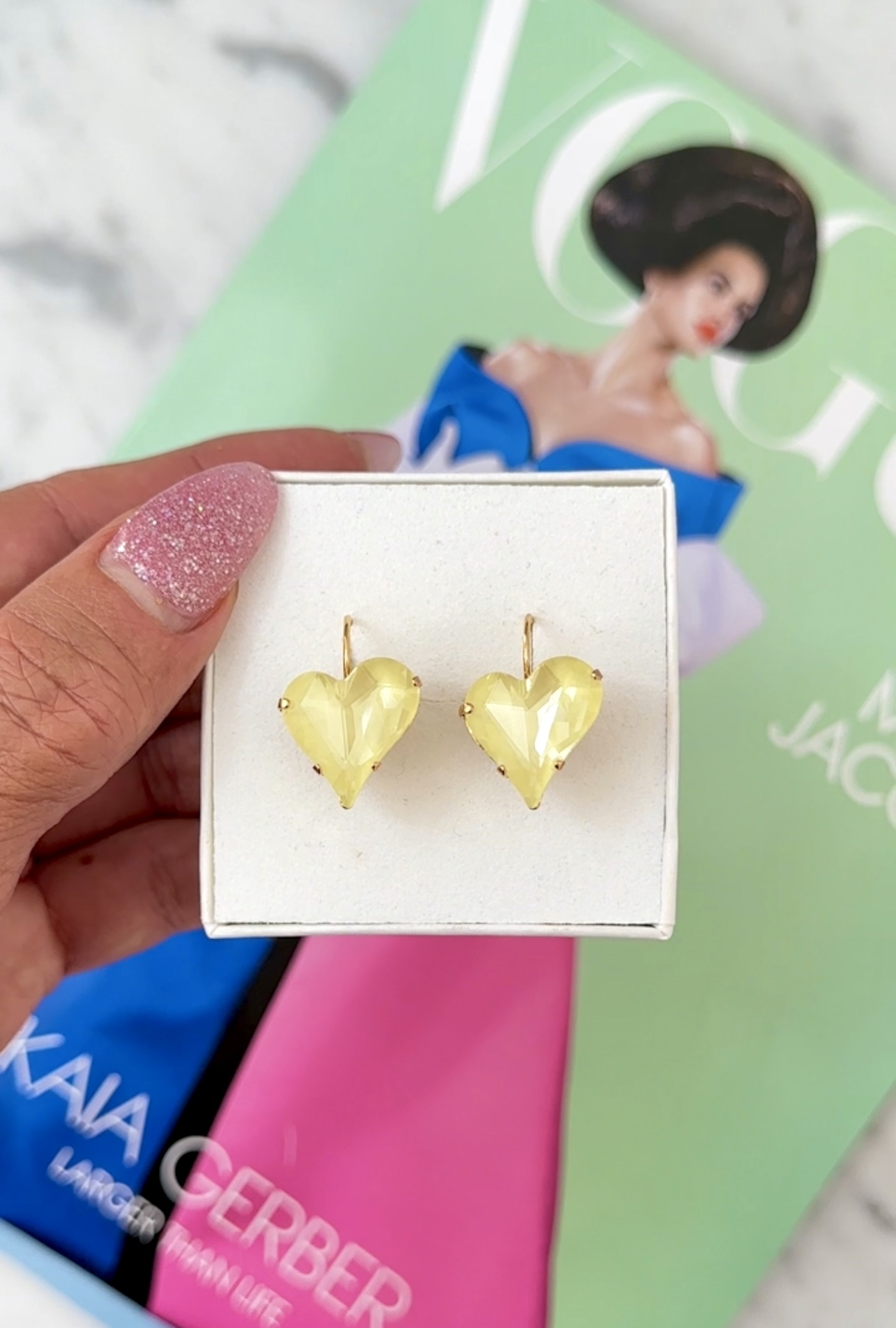 Earring Sweet Heart Soft Yellow Gold