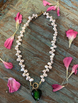 Halsband Love Pendant Green