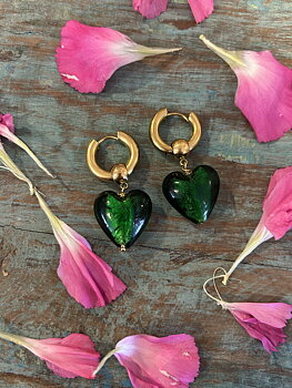 Örhängen In your heart green