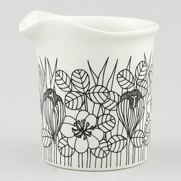 Esteri Tomula (Krokus 1978) Creamer with Black Flower Decor 7 cm
