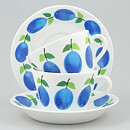 Stig Lindberg (Prunus 1962) Two Coffee Cups with Plum Decor 9 cm