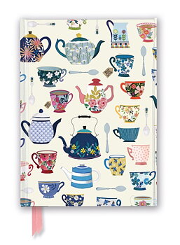 Georgia Breeze : Teapots - Skrivbok med läsband och magnetlås linjerad A5