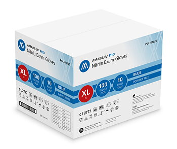 Examination glove nitrile XL Blue 10 x 100 pcs