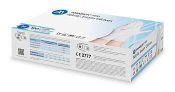 Examination glove nitrile M White 100 pcs