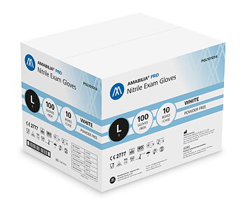 Examination glove nitrile L White 10  x 100 pcs
