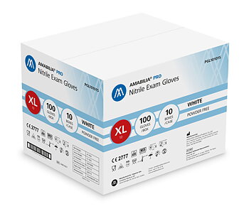 Examination glove nitrile XL White 10  x 100 pcs