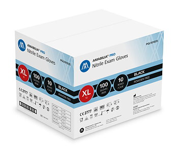 Examination glove nitrile XL Black 10 x 100 pcs