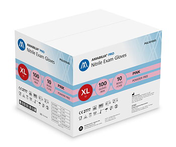 Examination glove nitrile XL Pink 10 x 100 pcs