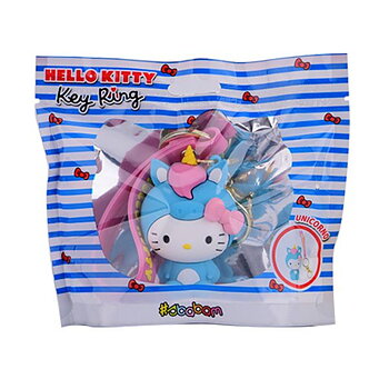 Hello Kitty 3D nyckelring med silikonband - Unicorn