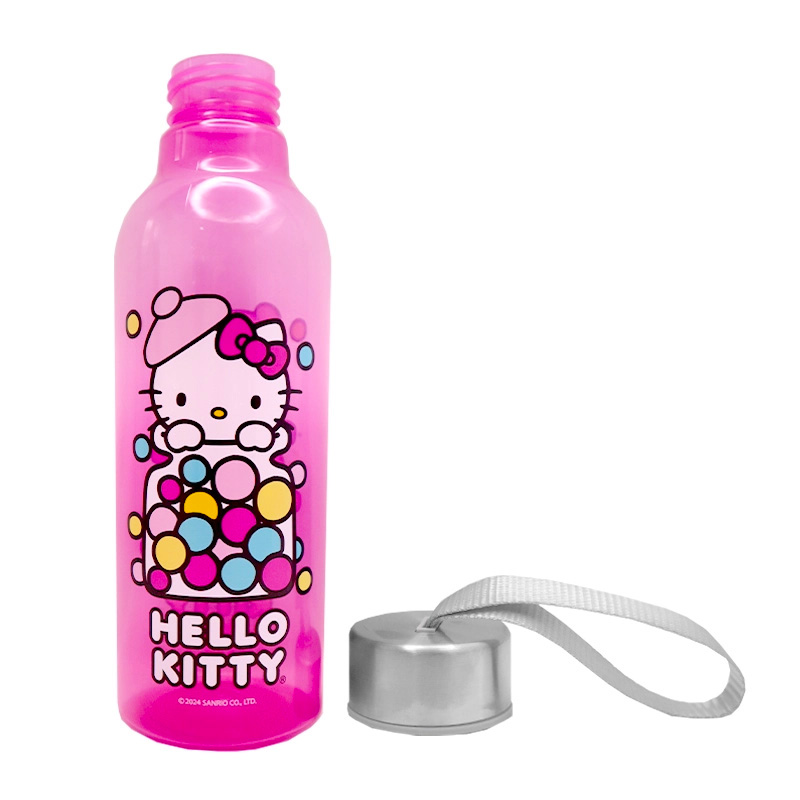 Hello Kitty Vattenflaska med Lock och Rem 887 ml - Rosa - 2
