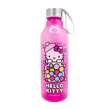 Hello Kitty Vattenflaska med Lock och Rem 887 ml - Rosa