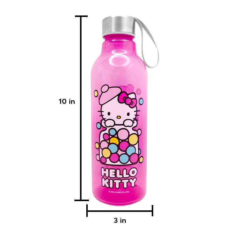 Hello Kitty Vattenflaska med Lock och Rem 887 ml - Rosa - 4