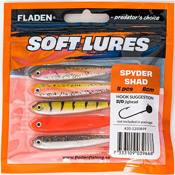 FLADEN Guddi shad 5pack 8cm 6g mixed colors