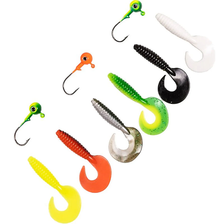 FLADEN Conrad Softlures 3x6 65mm single tail assorted colors - 2