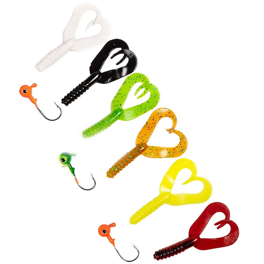 FLADEN Conrad Softlures 3x6 75mm double tail assorted colors - 2