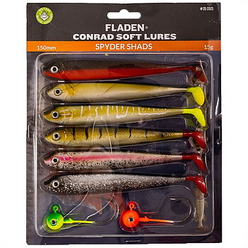 FLADEN Conrad Softlures 3x6 150mm Guddi shad assorted colors