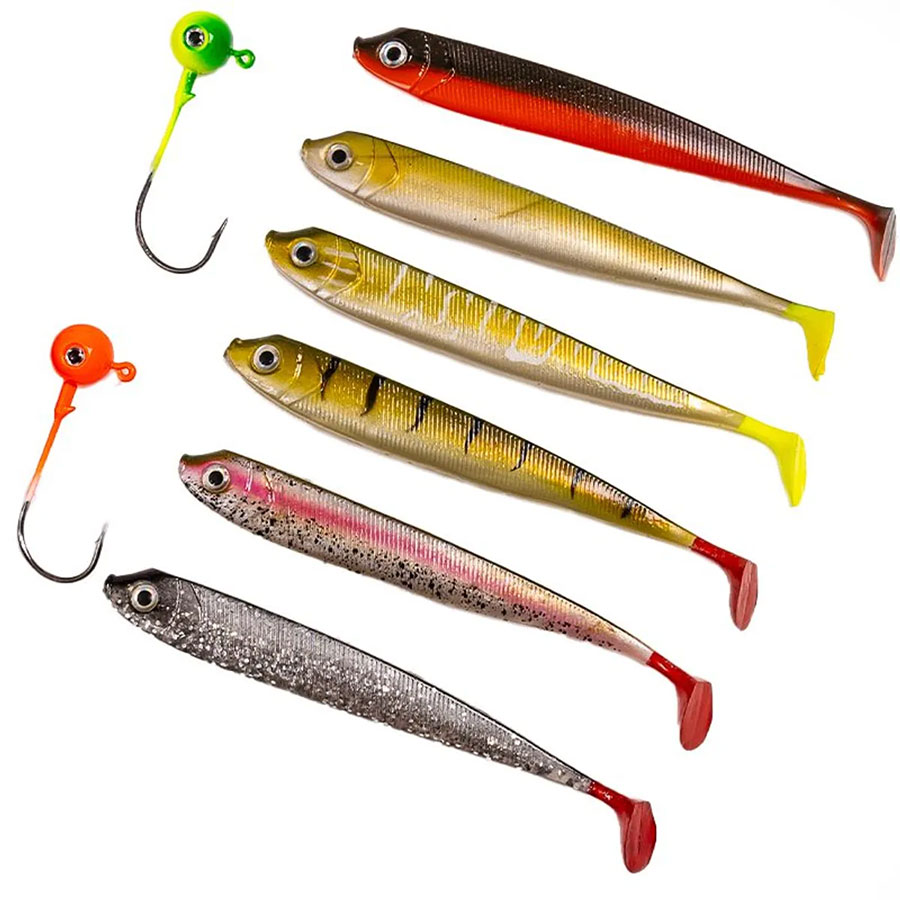 FLADEN Conrad Softlures 3x6 150mm Guddi shad assorted colors - 2