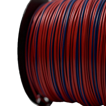 Dubbelfärgad kabel 0,75 mm Röd / Blå
